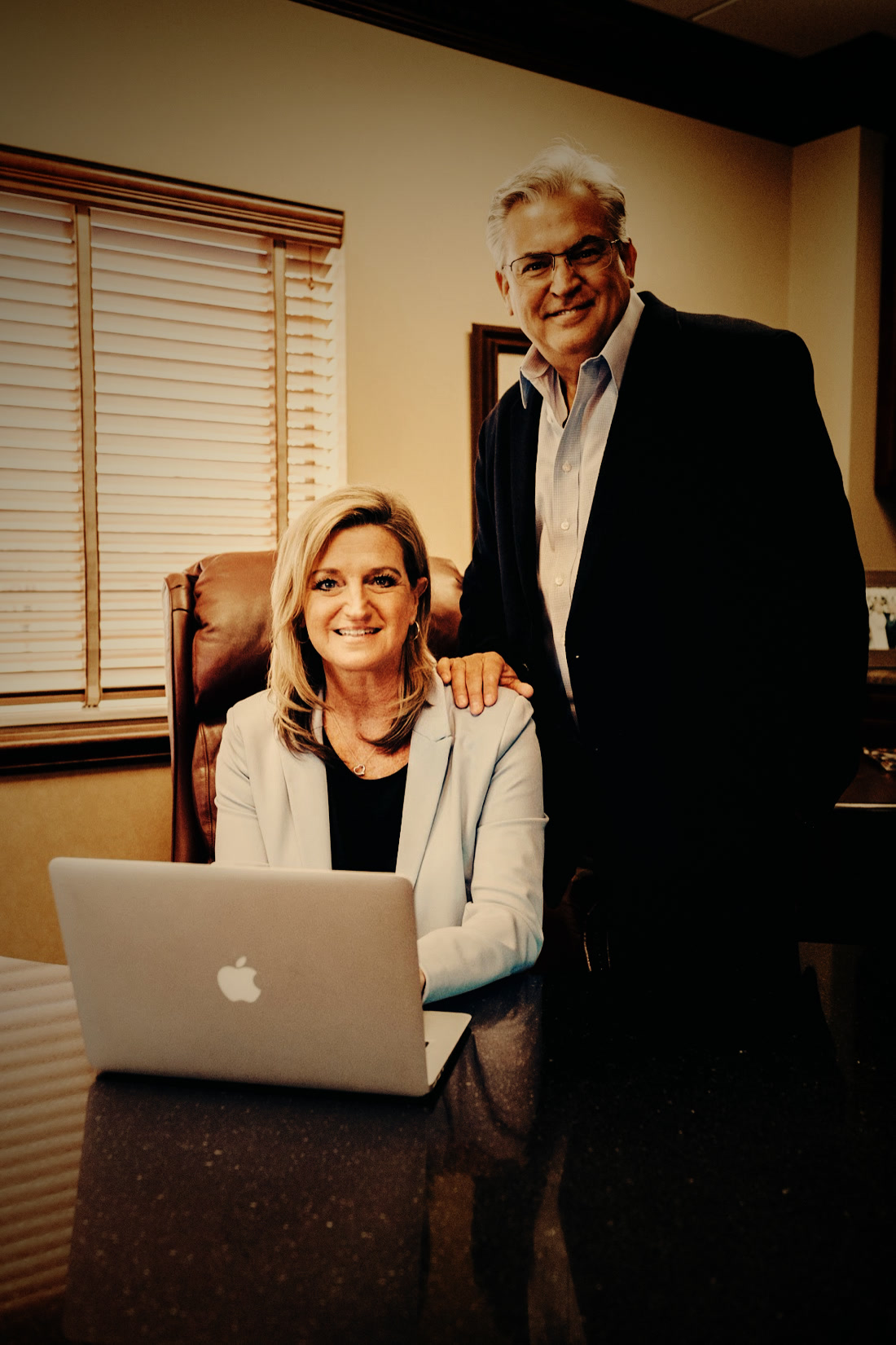 Steve and Melissa Fultz in the office